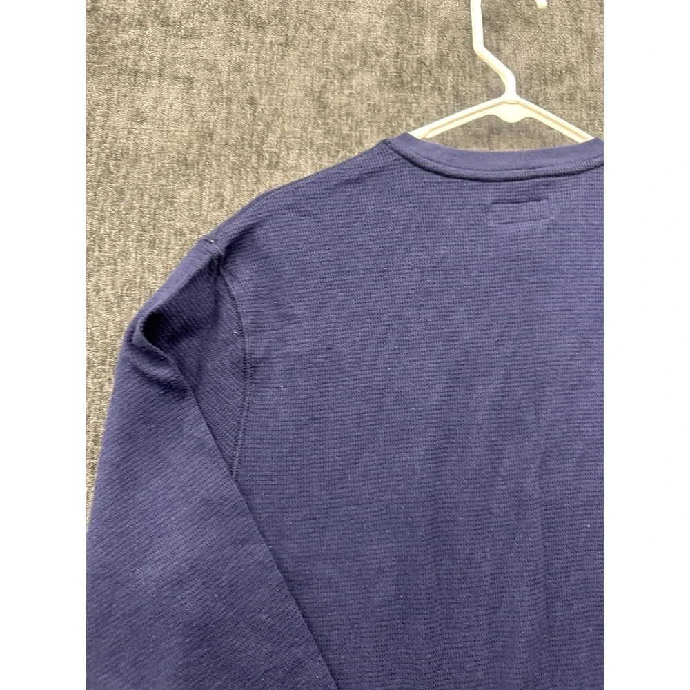 Polo Ralph Lauren Sleepwear Shirt Mens XL Navy Blue Pony Logo Casual Waffle Knit